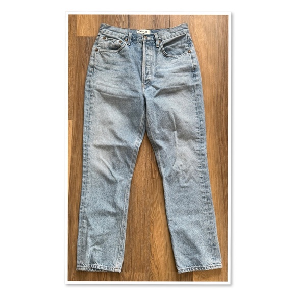 Agolde Riley High Rise Straight Cropped Jeans - Picture 2 of 12